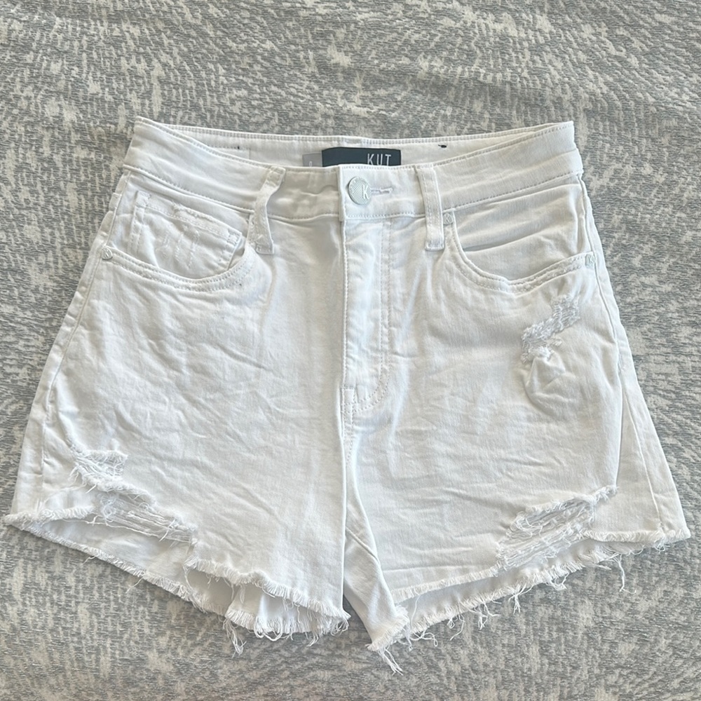 Kut from the Kloth Women’s White Denim Shorts